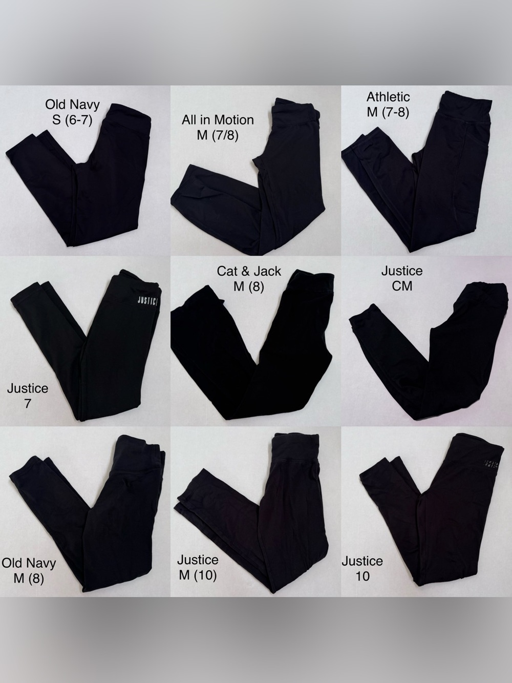 Black Girls' Leggings Bundle - Multiple Brands